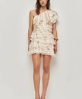 Aje Rosaline Frill Mini Dress - 12 / White - Dresses