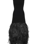 Aje Rushes Raffia Knit Midi Dress in Black Size 8 / S - 8 / Black - Dresses