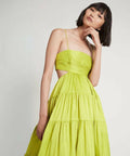 Aje Satare Maxi Dress in Chartreuse Green - 14 / Yellow - Dresses