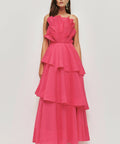 Aje Selestia Gown in Pink Magenta - Dresses