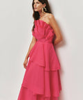Aje Selestia Gown in Pink Magenta - Dresses