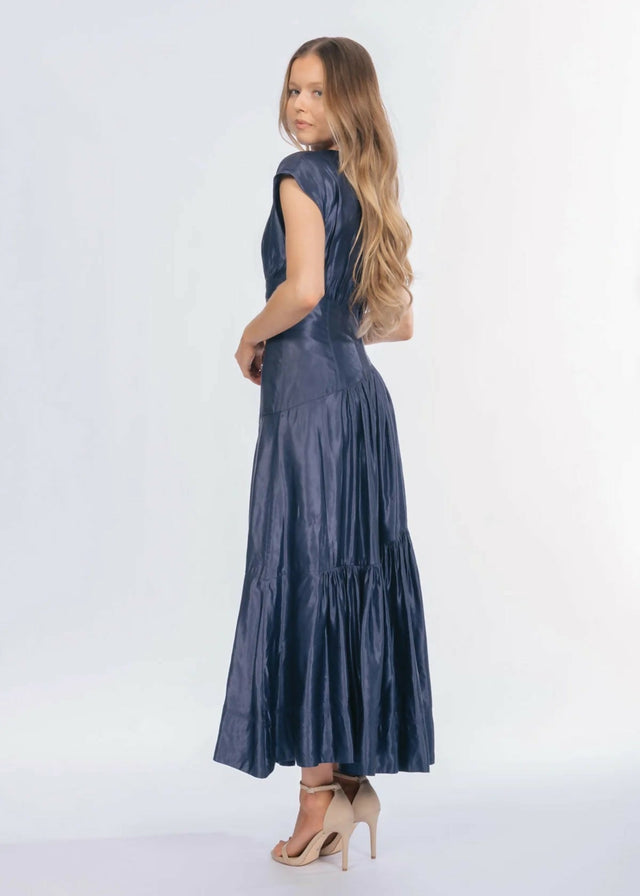 Aje Serendipity Reflection Midi Dress - 12 / Blue - Dresses