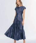 Aje Serendipity Reflection Midi Dress - 12 / Blue - Dresses