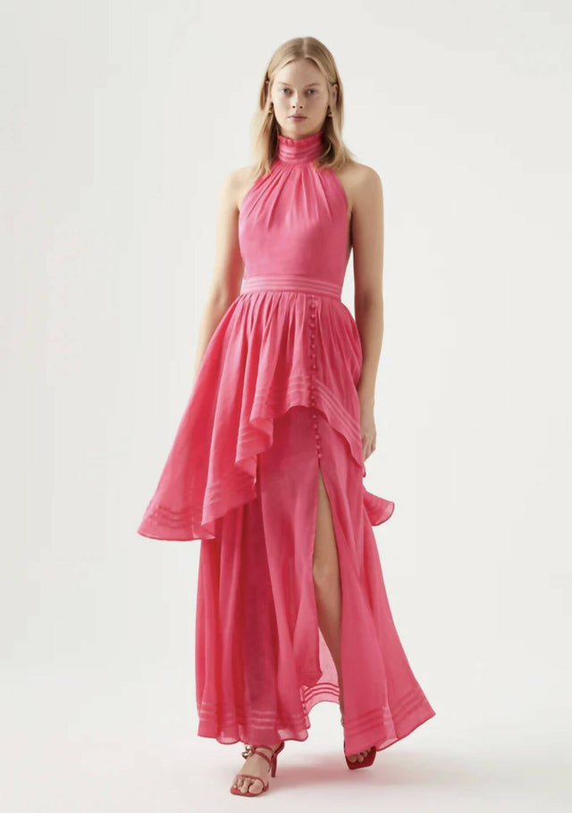 Aje Sienna Maxi Dress in Berry Pink - 10 / Pink - Dresses