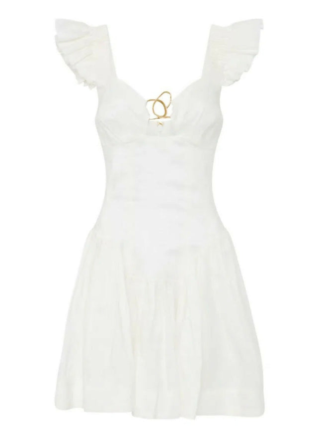Aje Simone Dress White - 6 / White - Dresses