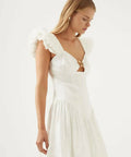 Aje Simone Dress White - 6 / White - Dresses