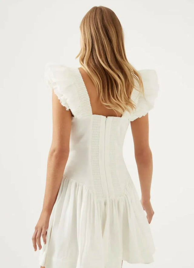 Aje Simone Dress White - 6 / White - Dresses