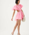 Aje Simplicity Cut out Mini Dress - 6 / Pink - Dresses