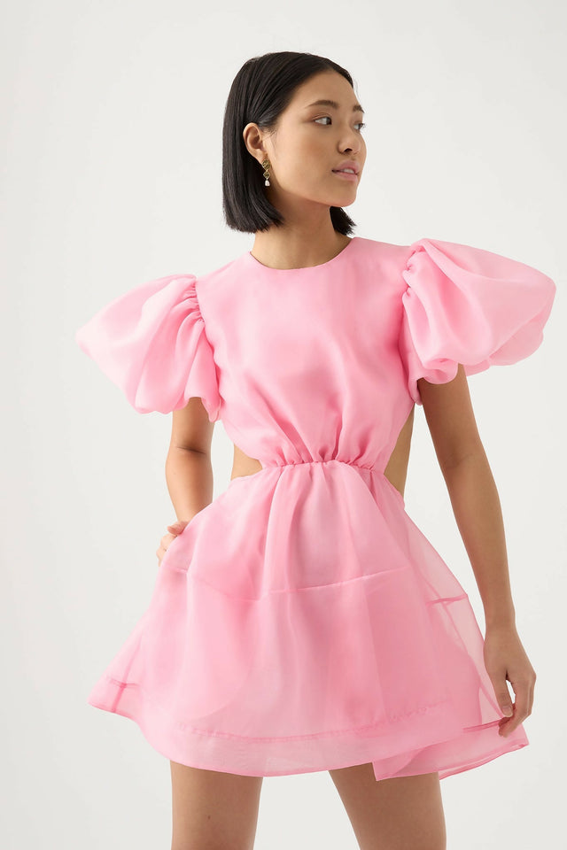 Aje Simplicity Cut out Mini Dress - 6 / Pink - Dresses