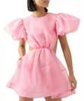 Aje Simplicity Cut Out Mini Dress - 8 / Pink - Dresses
