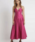 Aje Solstice Strappy Ring Midi Dress - 8 / Pink - Dresses