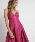 Aje Solstice Strappy Ring Midi Dress - 8 / Pink - Dresses