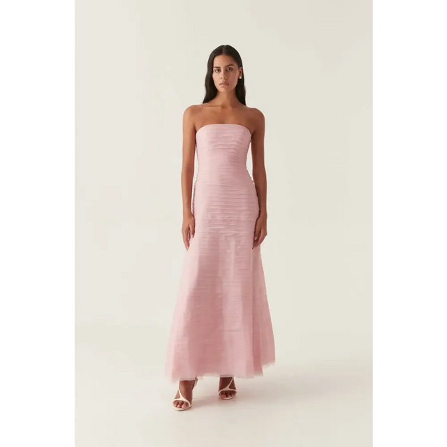 aje soundscape maxi dress pink Aje Soundscape Maxi Dress in Chalk Pink Passion