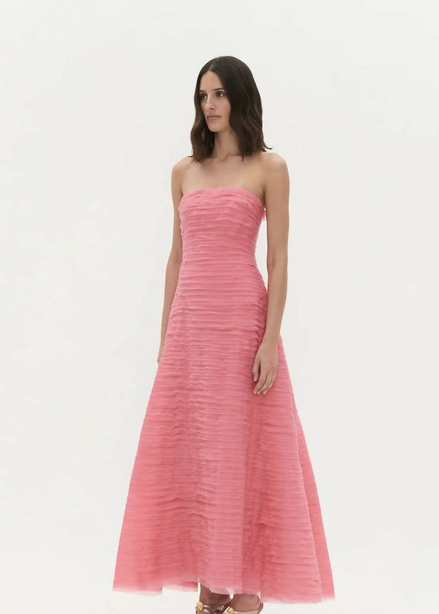 AJE Soundscape Maxi Dress in Guava Pink Size 10 & 12 - Dresses