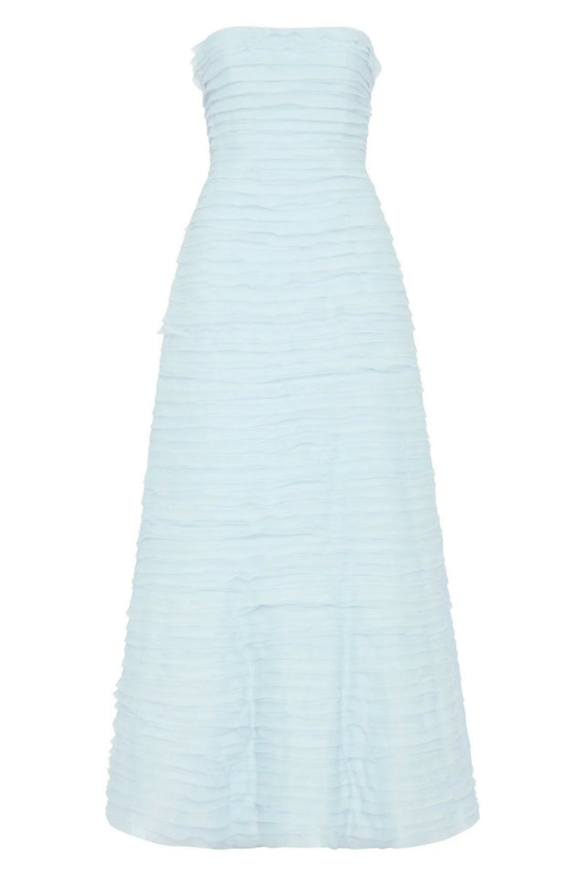 Aje Soundscape Maxi Dress Sea Breeze Blue - 14 / Blue - Dresses
