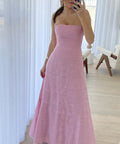 Aje Soundscape Maxi Dress Size 8 Chalk Pink - Dresses