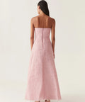 Aje Soundscape Maxi Dress Size 8 Chalk Pink - Dresses