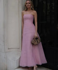 Aje Soundscape Maxi Dress Size 8 Chalk Pink - Dresses