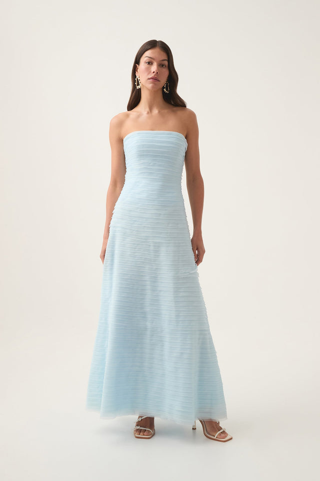Aje Soundscape Maxi Gown Sea Breeze Blue - 8 / Blue - Dresses