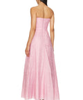 Aje Soundscape Strapless Ruffled Maxi Dress Size 14 - 14 / Pink - Dresses