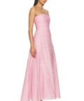 Aje Soundscape Strapless Ruffled Maxi Dress Size 14 - 14 / Pink - Dresses