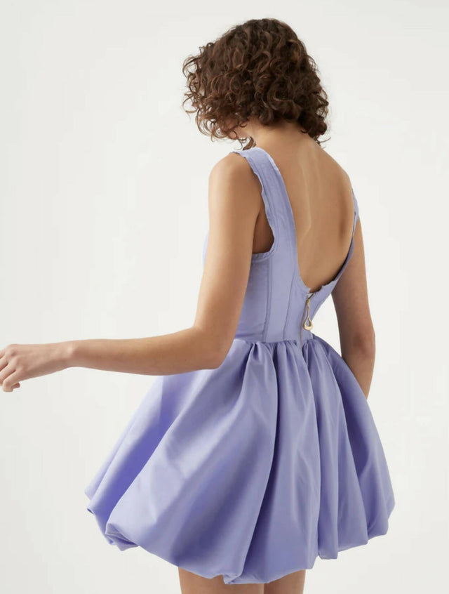 Aje Suzette Bubble Hem Mini Dress - 8 / Violet - Dresses