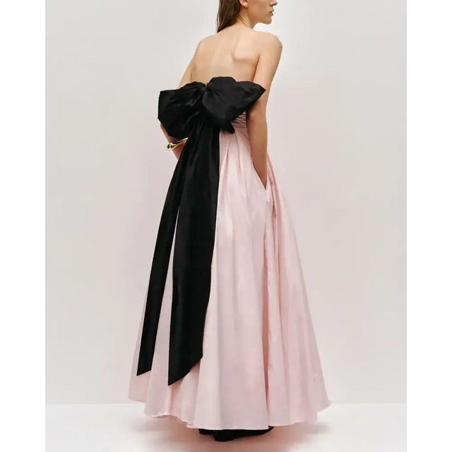 Aje Thea Gown Maxi in Pink Tint/ Black Size AU 12 - 12 / Pink - Dresses