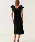 Aje Transcendent Ruffle Midi - 12 / Black - Dresses