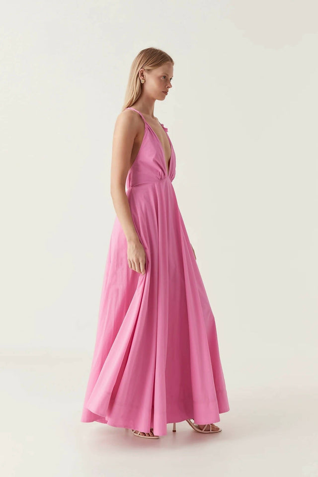 Aje Vellum Maxi Dress in Cerise Pink Size 10 - 10 / Pink - Dresses