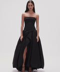 Aje Violette Bubble Hem Maxi Dress - 6 / Black - Dresses