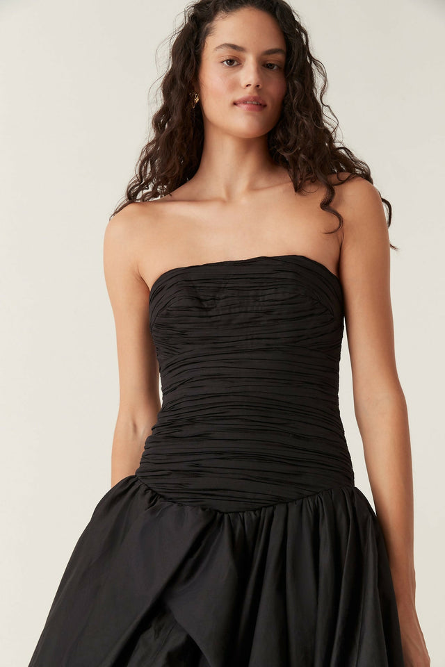 Aje Violette Bubble Hem Maxi Dress - 6 / Black - Dresses