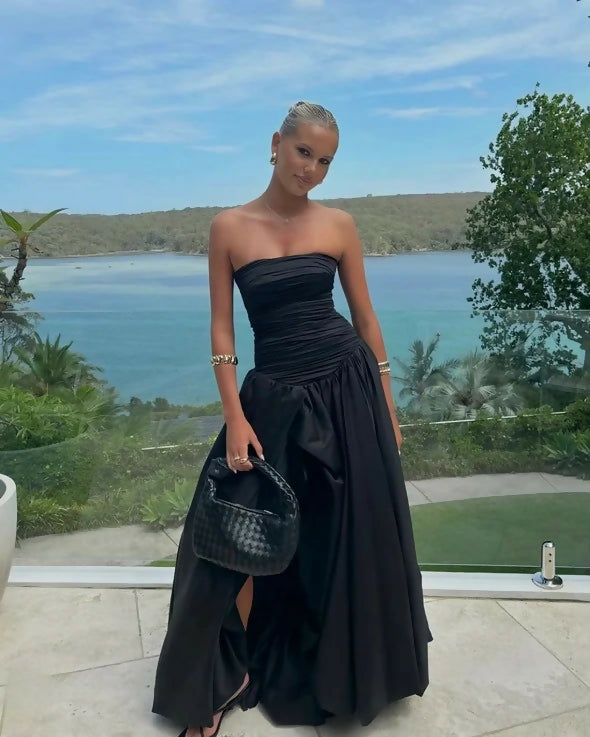 Aje Violette Bubble Hem Maxi Dress - 6 / Black - Dresses