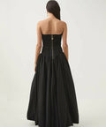 Aje Violette Bubble Hem Maxi Dress Black - Dresses
