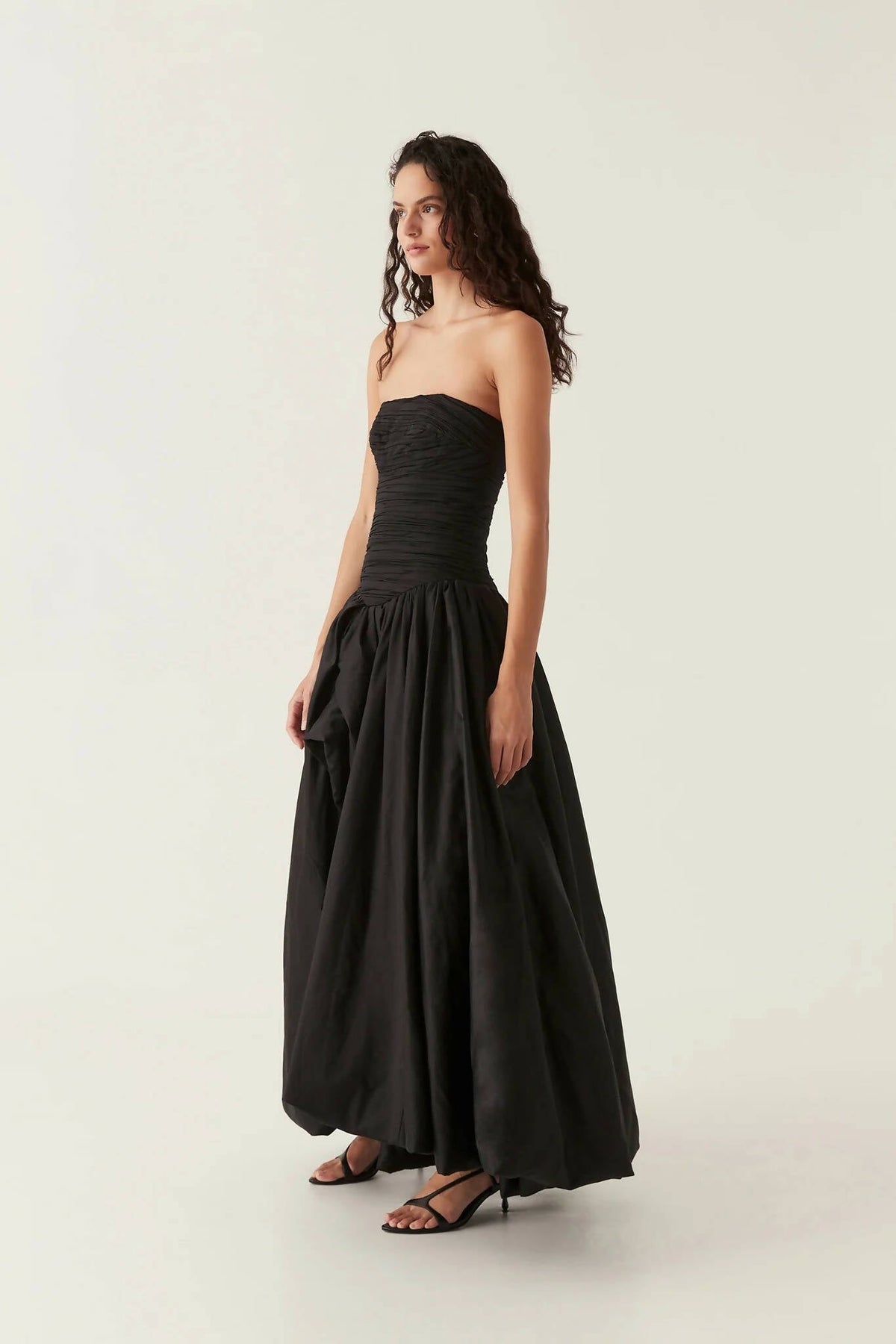 Curated Collection - Aje Violette Bubble Hem Maxi Dress in Black