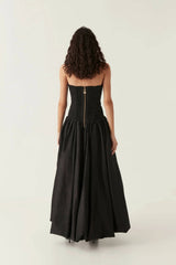 Aje Violette Bubble Hem Maxi Dress in Black view 8