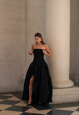 Aje Violette Bubble Hem Maxi Dress in Black view 6