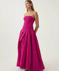 Aje Violette Bubble Hem Maxi Dress in Deep Magenta Size 6 - 6 / Pink - Dresses