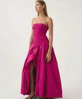 Aje Violette Bubble Hem Maxi Dress in Deep Magenta Size 6 - 6 / Pink - Dresses