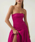 Aje Violette Bubble Hem Maxi Dress in Deep Magenta Size 8 - 8 / Pink - Dresses