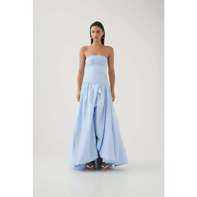 Aje Violette Bubble Hem Maxi Dress in Pearl Blue | Passion For Fashion Aje Violette Bubble Hem Maxi Dress in Pearl Blue | Passion For Fashion