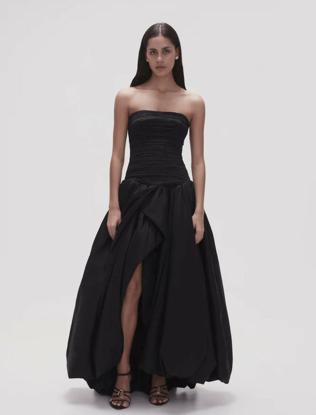 Aje Violette Bubble Hem Midi Black - Dresses