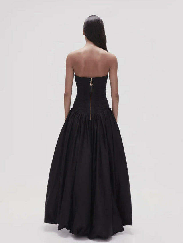 Aje Violette Bubble Hem Midi Black - Dresses