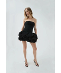 Aje Violette Bubble Hem Mini Dress Black Size 8 - 8 / Black - Dresses