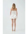 Aje Violette Bubble Hem Mini Dress White Size 6 - 6 / White - Dresses