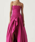 Aje Violette Bubble Maxi Dress in Deep Magenta Sz 6 - Pink / 6 - Dresses