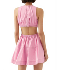Aje Voyage Braided Cut Out Mini Dress - 8 / Pink - Dresses