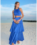 Aje Wave Cut Out Ring Midi - 6 / Blue - Dresses