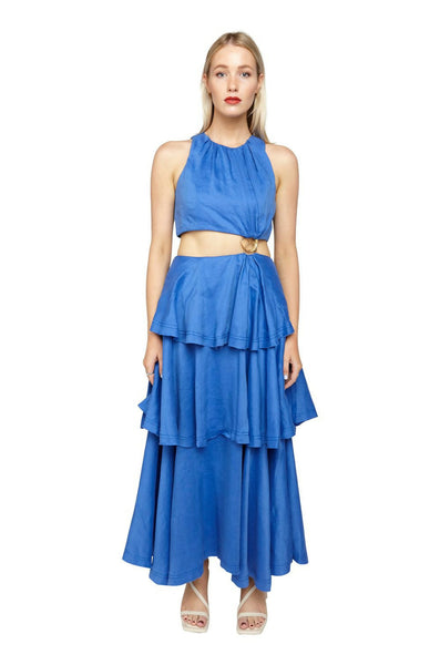 aje wave cut out ring midi dress Wave Cut Out Ring Midi Dress