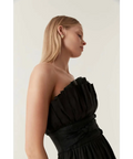 Aje Whisper Knot Waist Midi Dress Black Size 8 - 8 / Black - Dresses