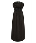 Aje Whisper Knot Waist Midi Dress Black Size 8 - 8 / Black - Dresses